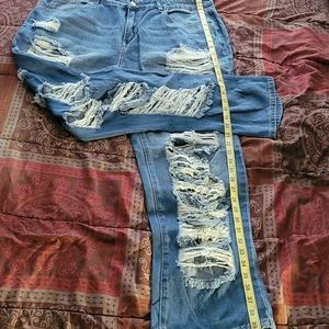 Ripped denim jeans